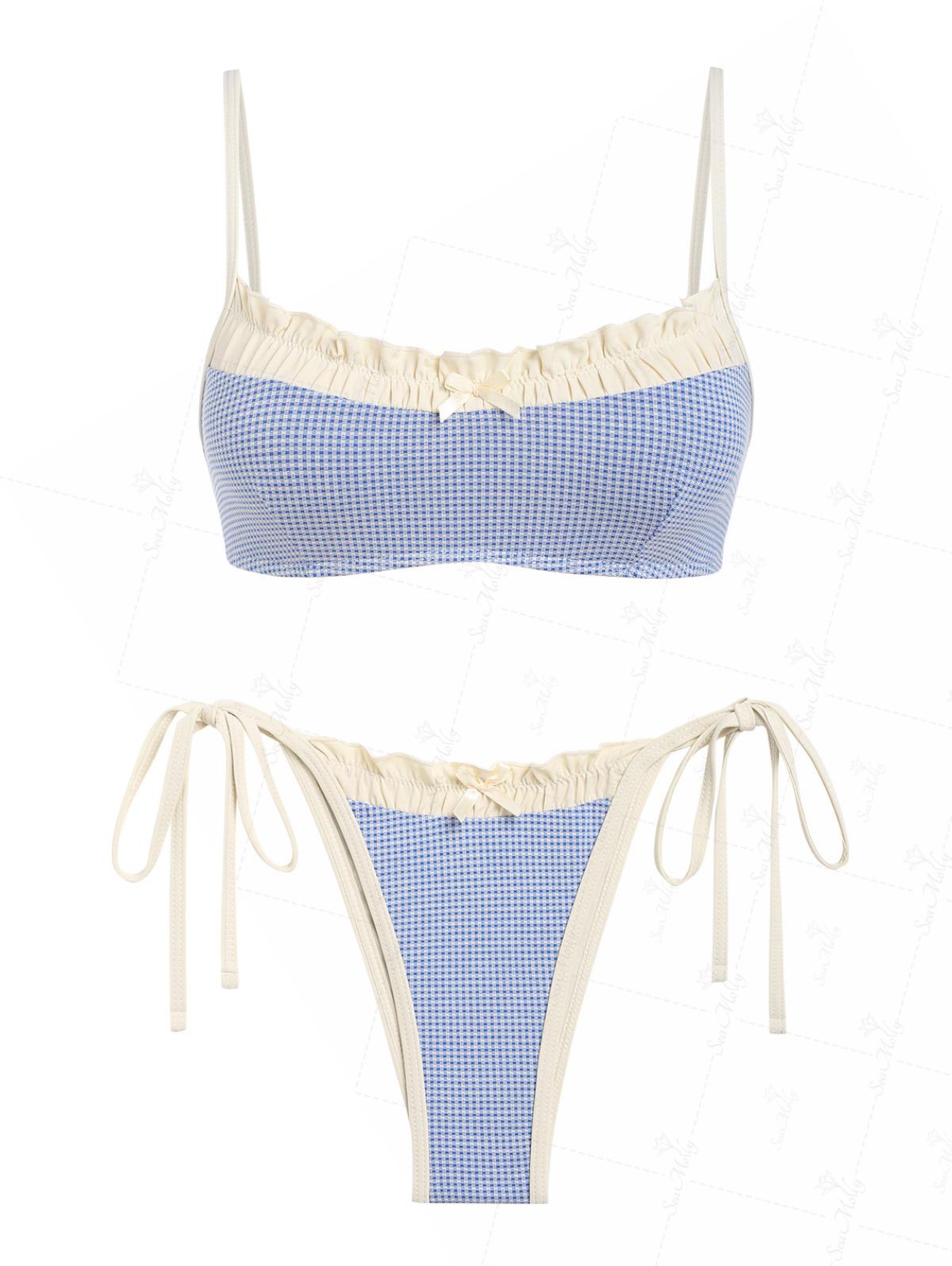 Siena | Bikini set vintage a quadri che valorizza le tue forme