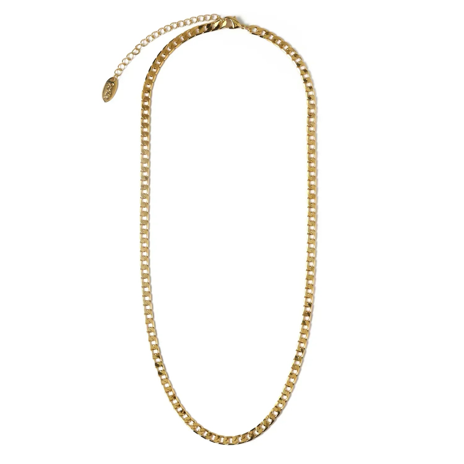 Collana con catena di anelli piatti