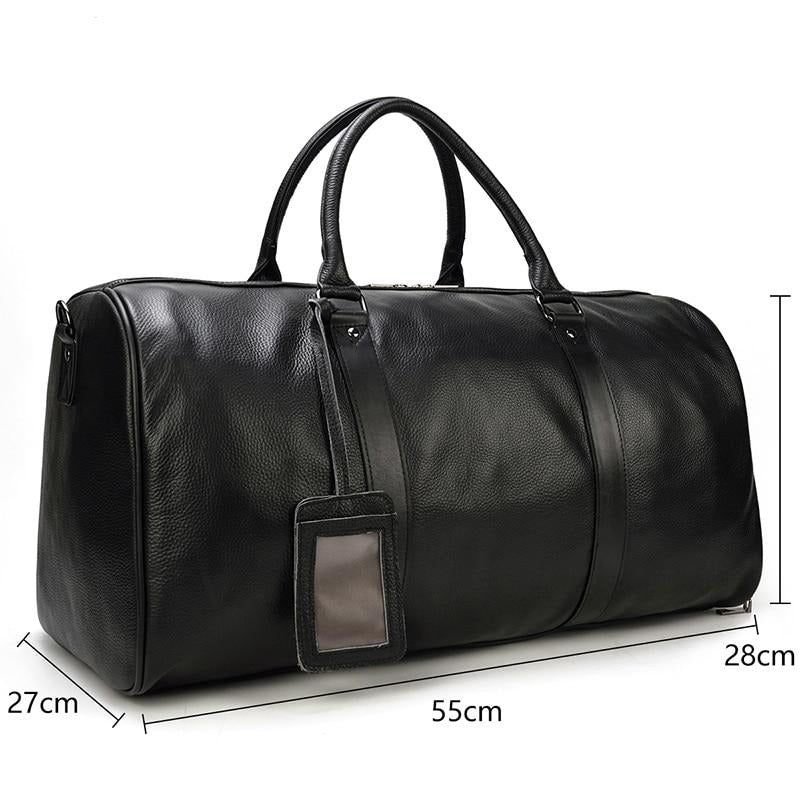 Borsa da viaggio in pelle autentica morbida e lussuosa