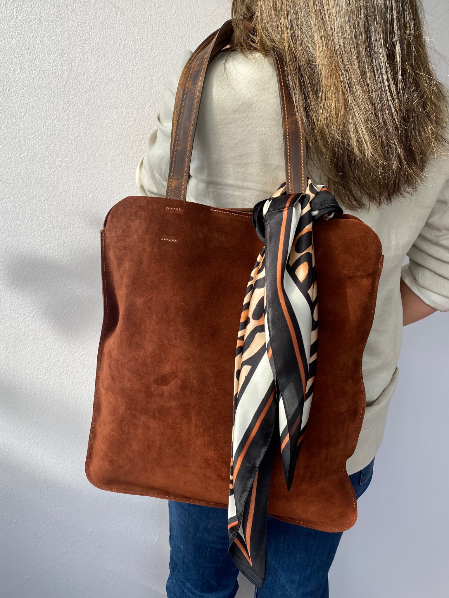 Borsa Shopper in Camoscio
