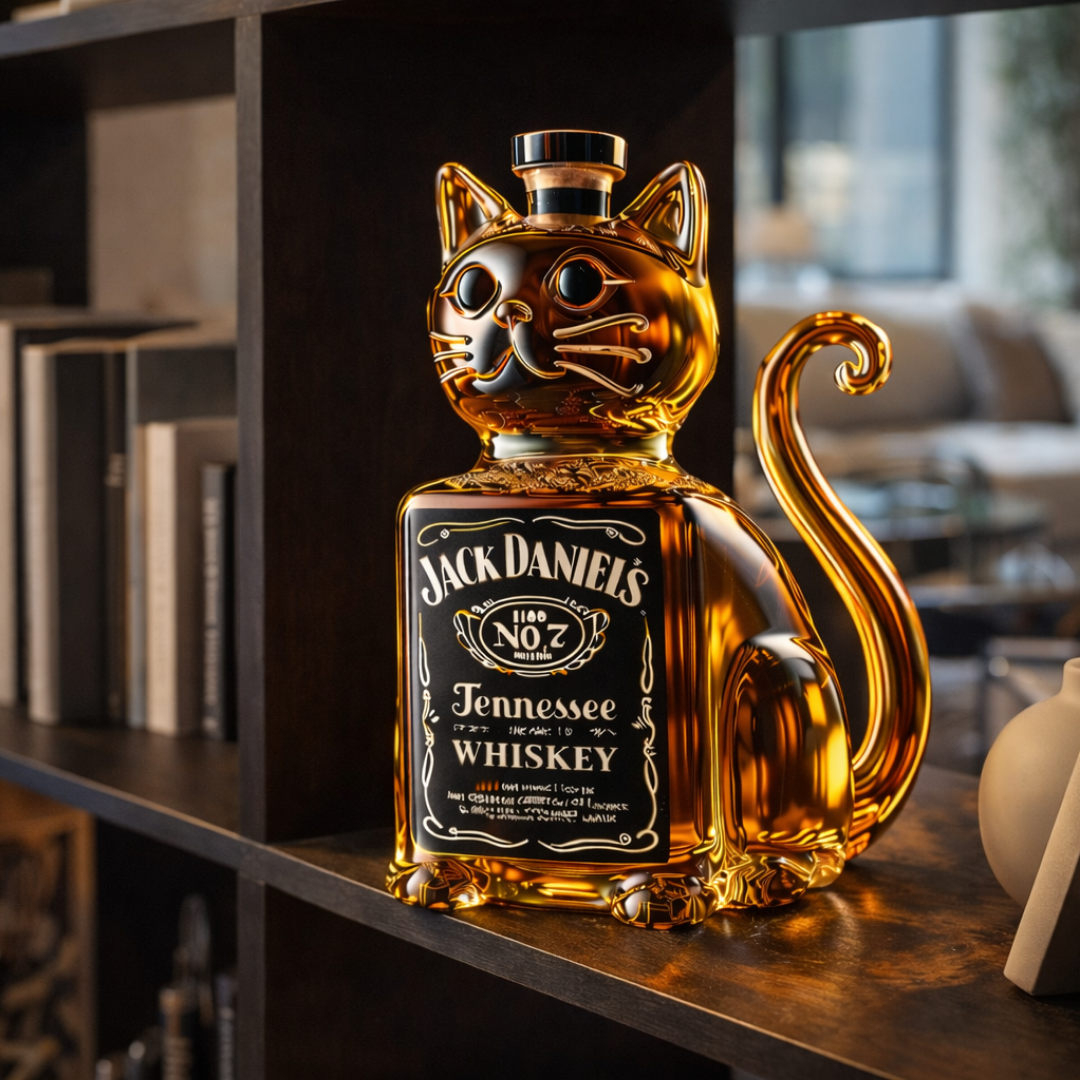 Bottiglia di Whisky - Edizione Gatto