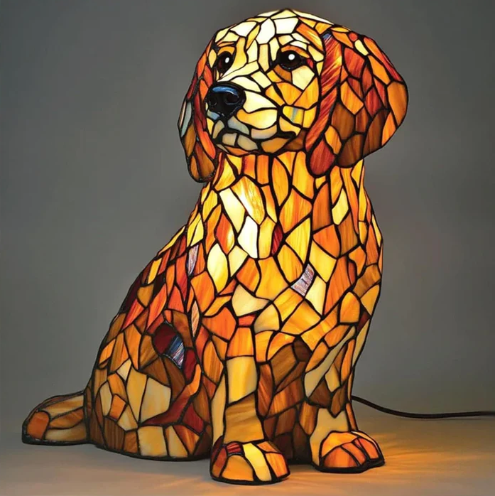 Statua di Golden Retriever Spirituale Luce