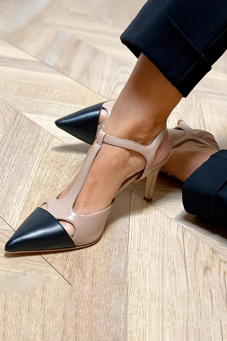 Evrardine | Scarpe con Tacco Punta Bicolore