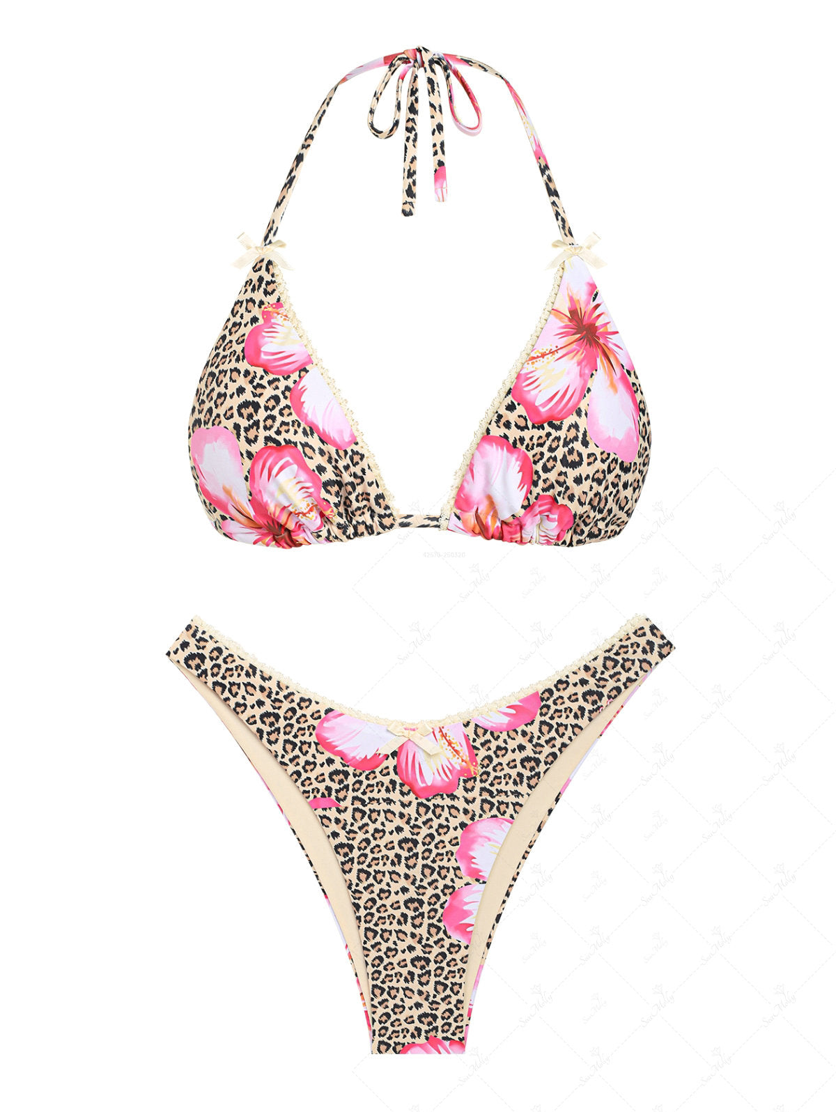 Iris | Set bikini audace con stampa floreale leopardata