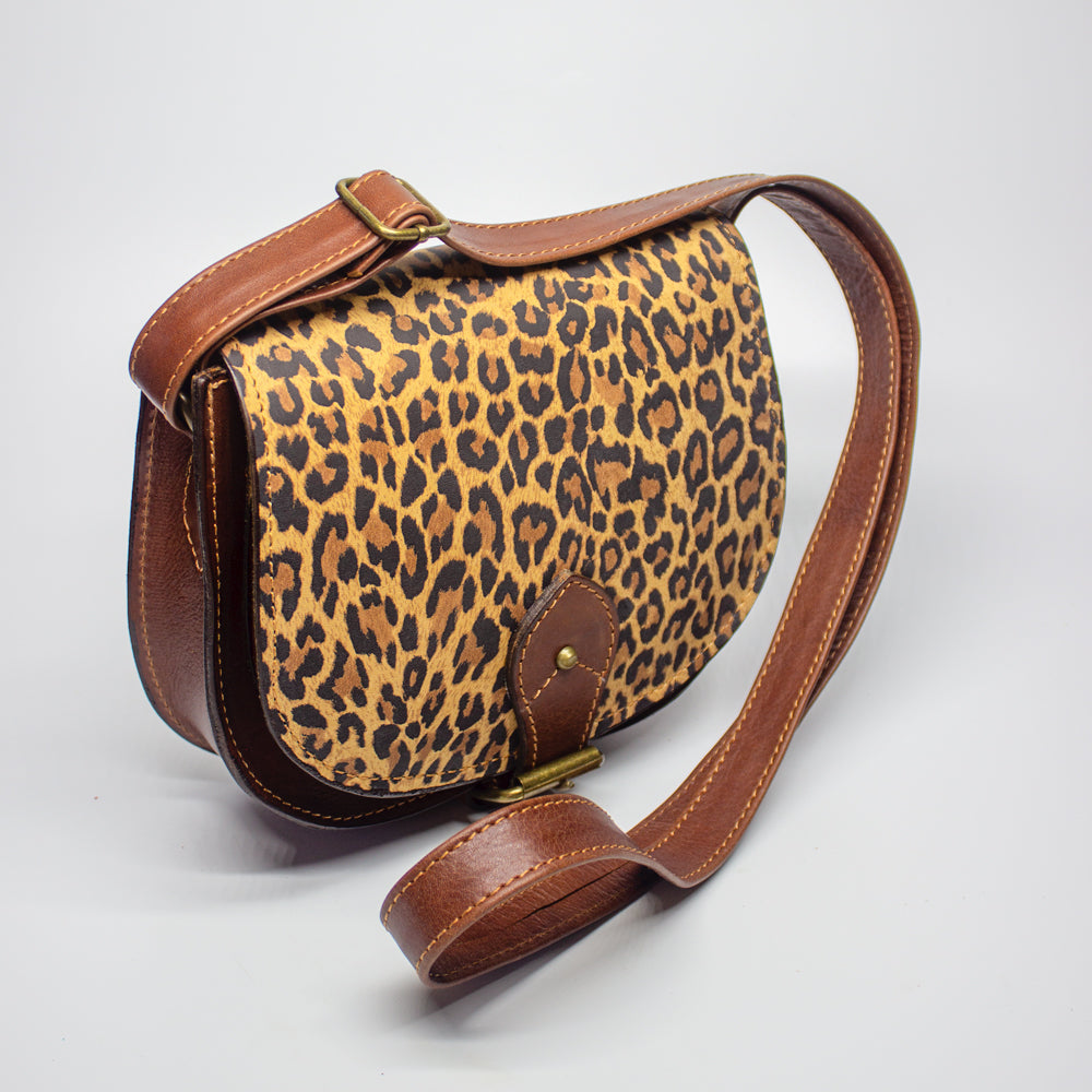 Borsa a tracolla con stampa di animali