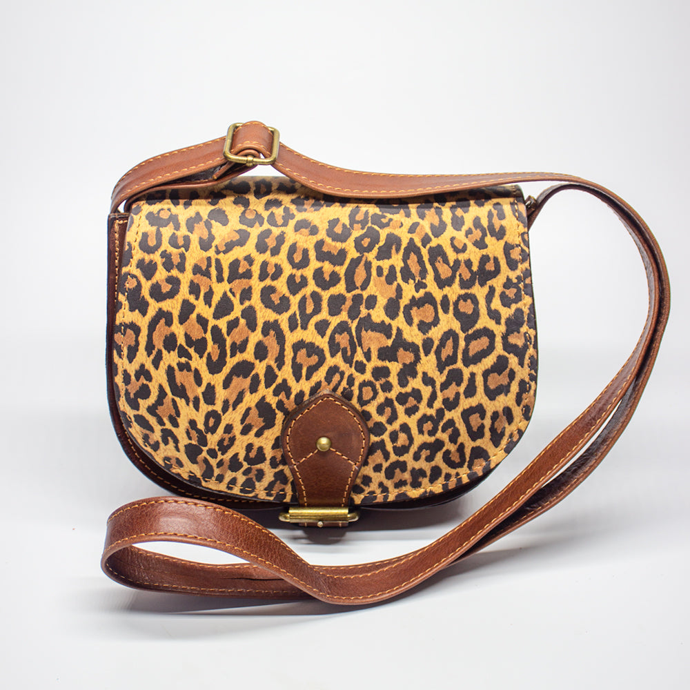 Borsa a tracolla con stampa di animali