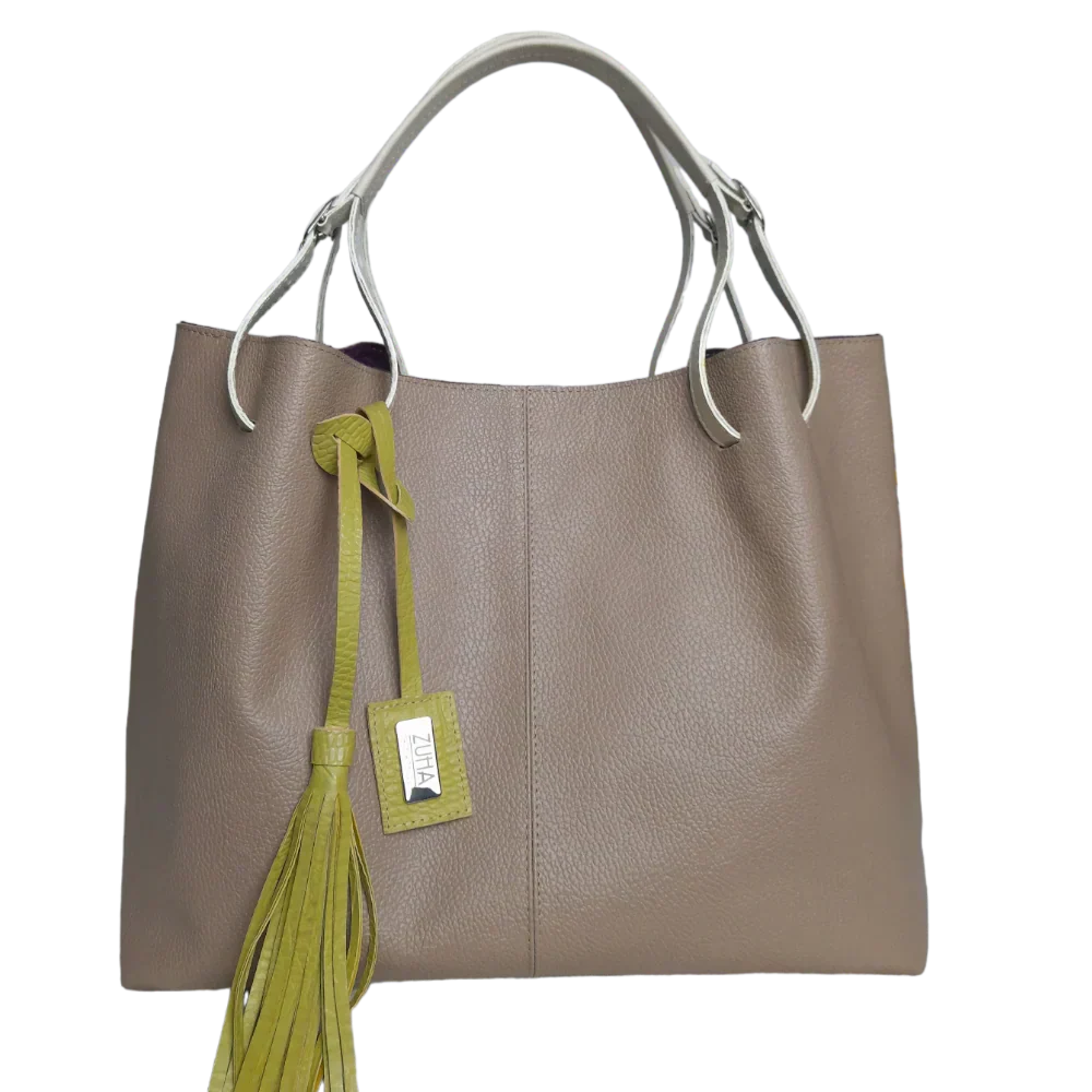 Borsa a mano Adelle color talpa da donna in pelle