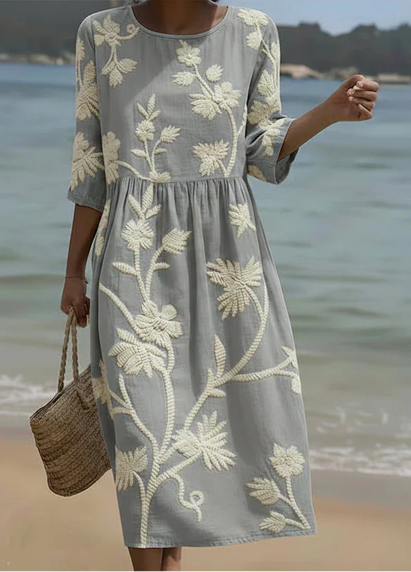 Abito casual da donna con stampa floreale