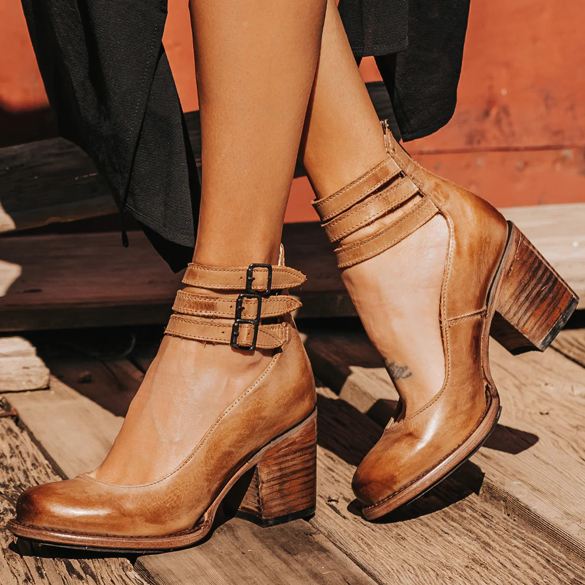 Ginevra™ | Scarpe con tacco a più cinghie e tacco spesso