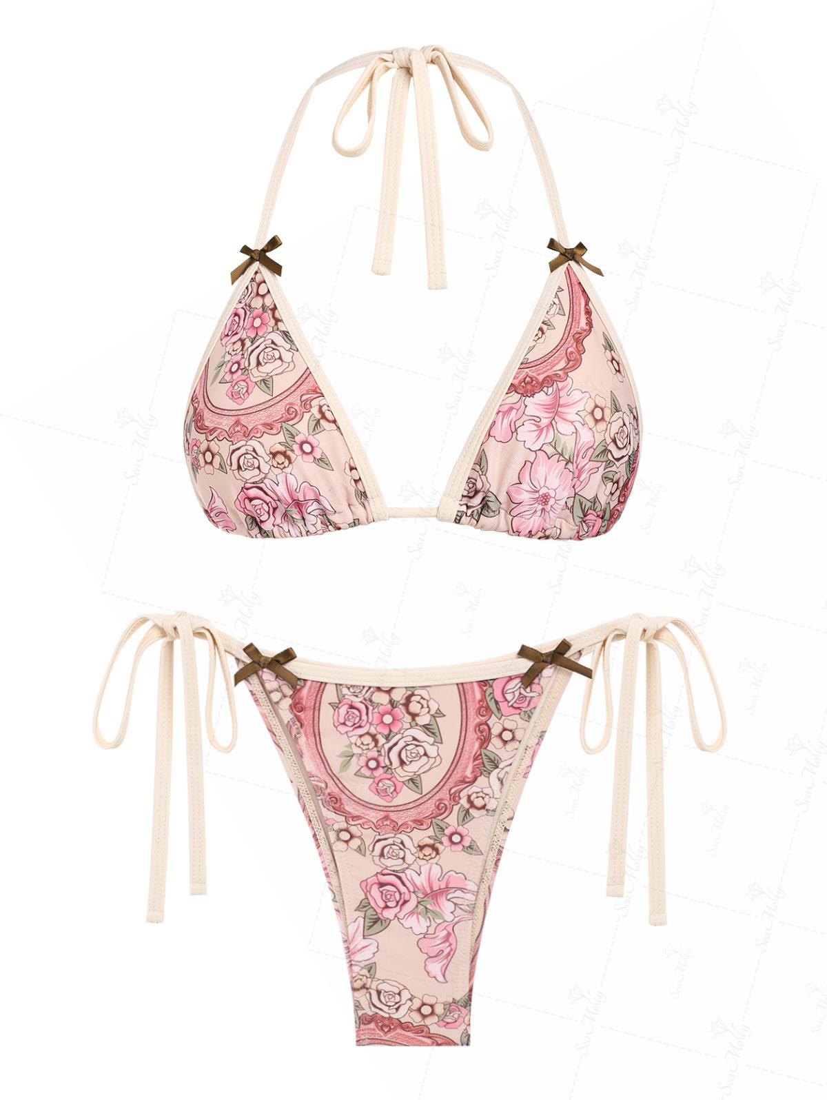 Nayla | Bikini floreale con nodo