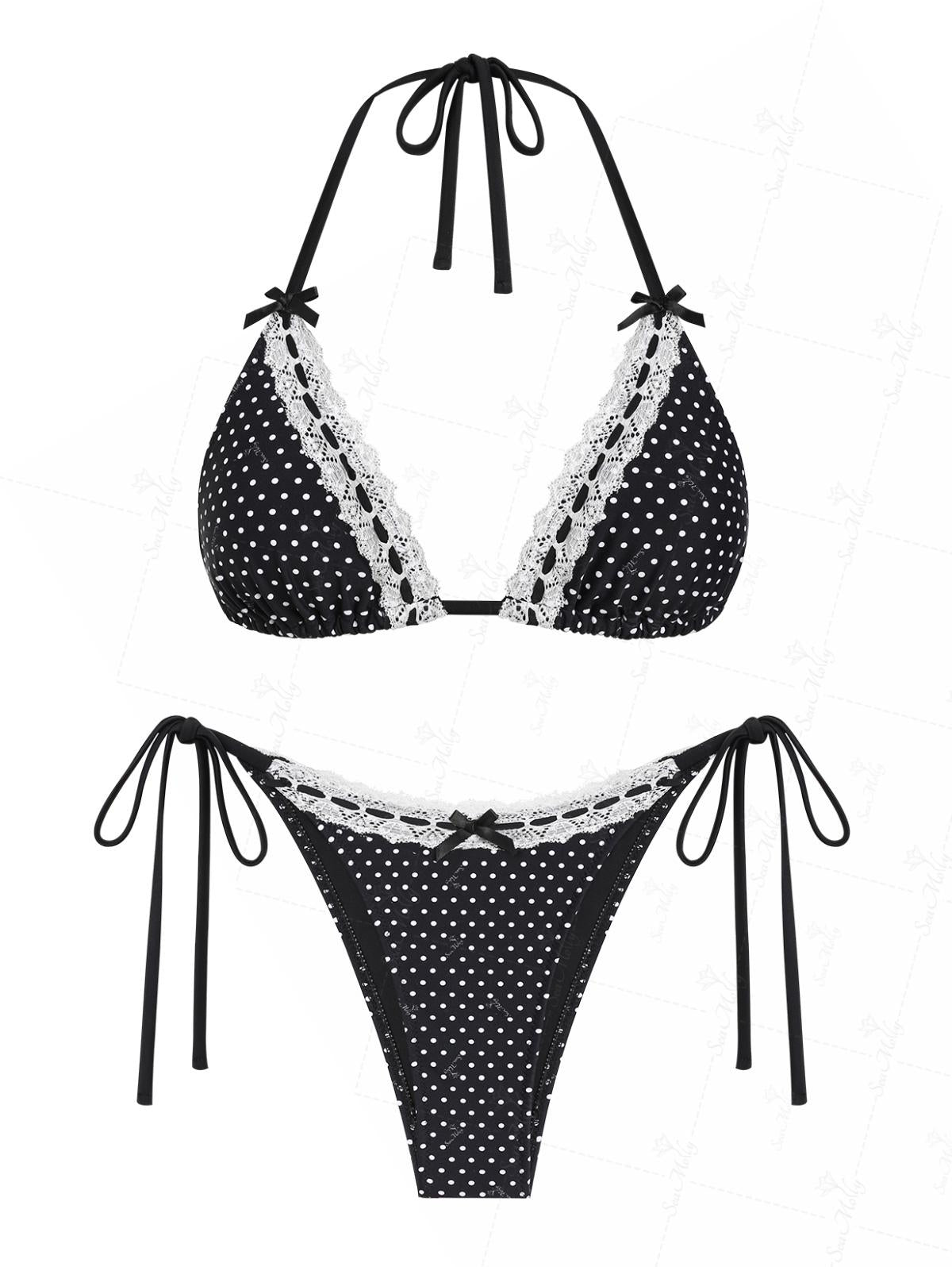 Claudia | Bikini completo vintage con stampa a pois