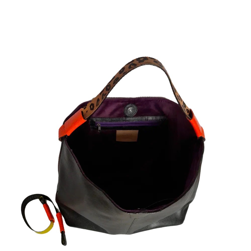 Borsa a mano da donna Addison in pelle nera