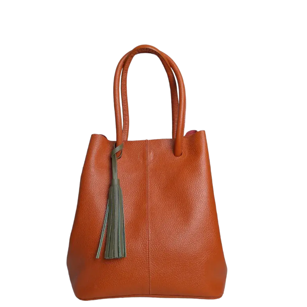 Borsa in pelle da donna Brigitte Arancione