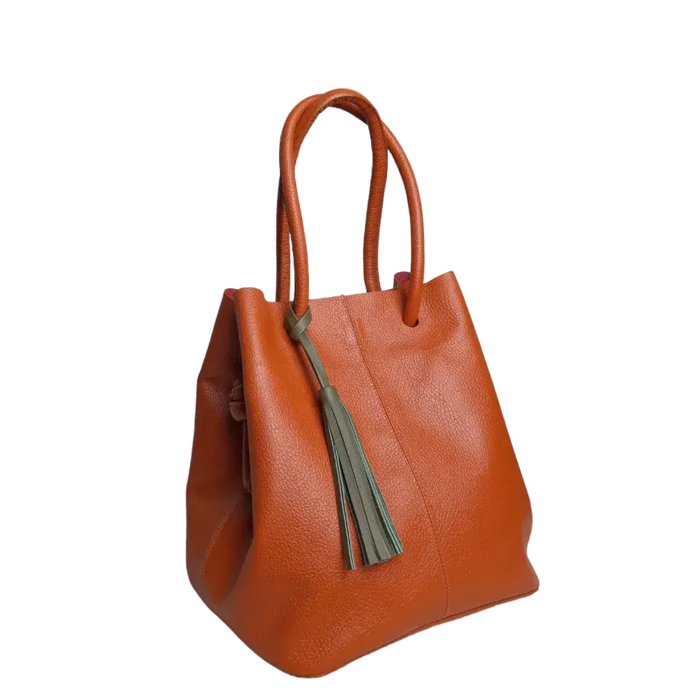 Borsa in pelle da donna Brigitte Arancione