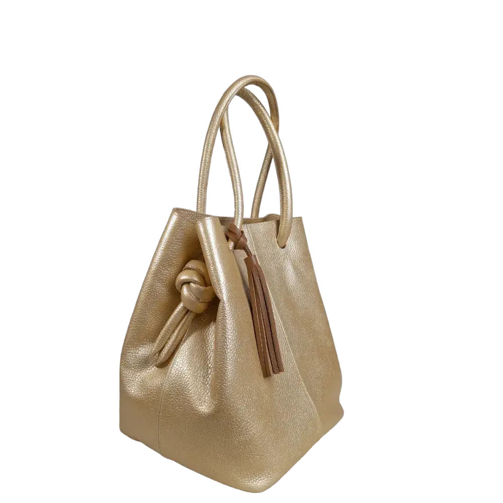 Borsa in pelle da donna Brigitte oro