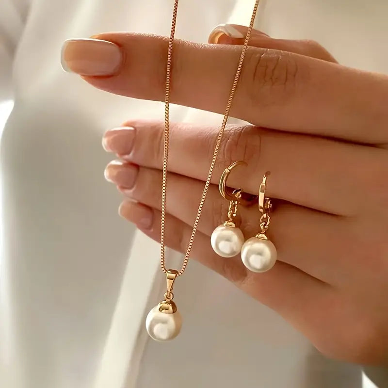 Set di gioielli Golden Grace Pearl