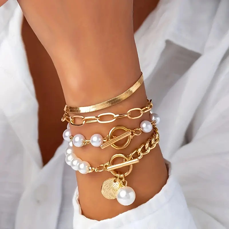 Set di 4 braccialetti