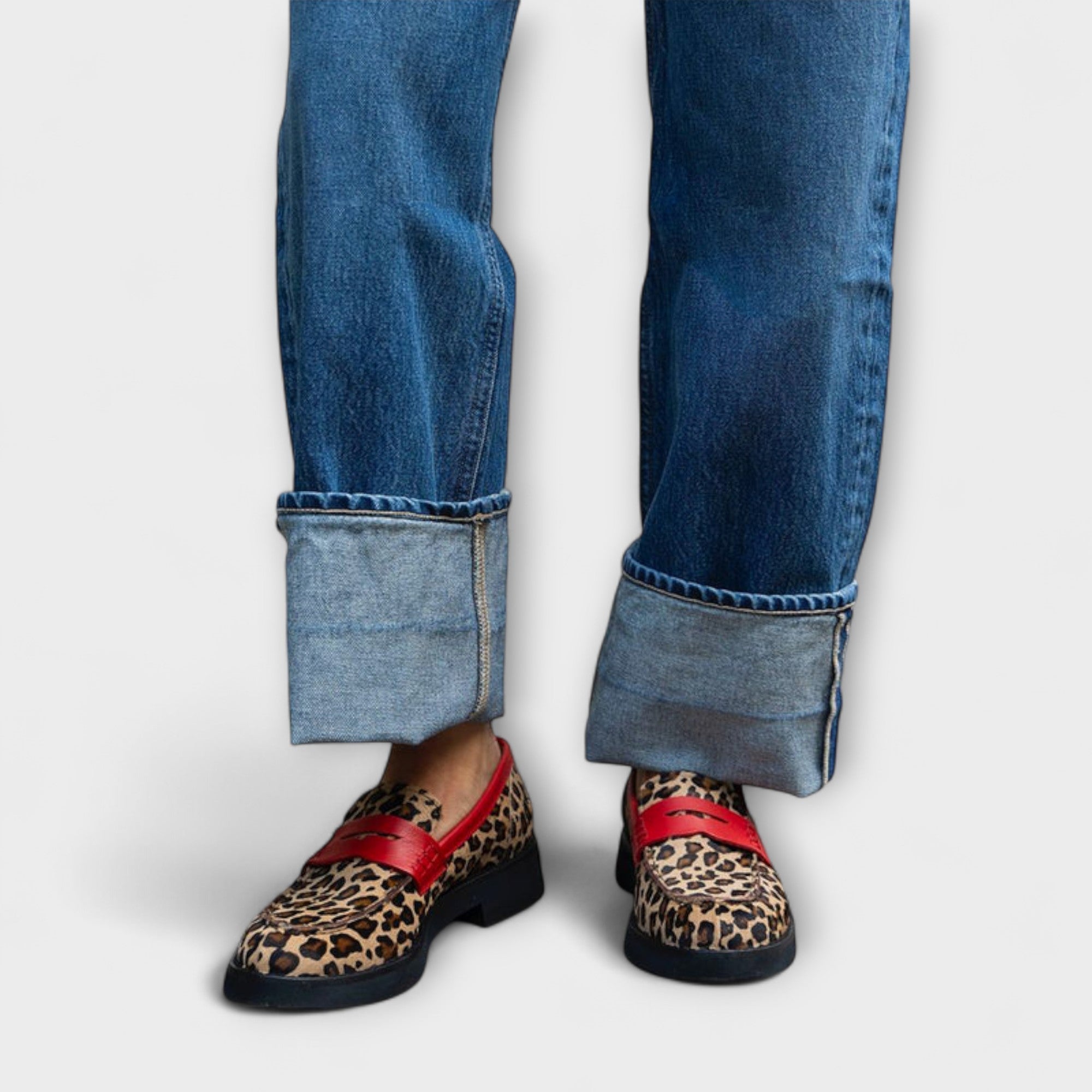 Liora™ | Mocassino Leopardo con Punta Rotonda