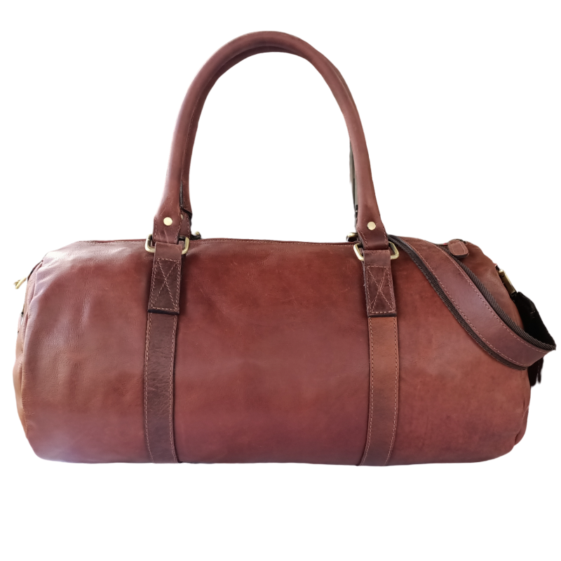 Borsa da viaggio in pelle marrone