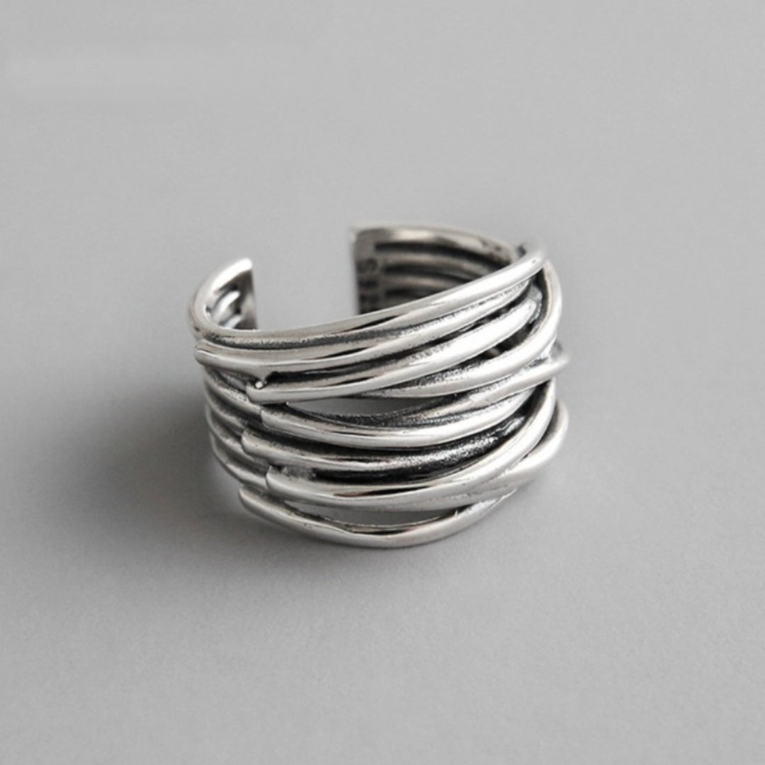 MARTA | Anello regolabile  con design a strati