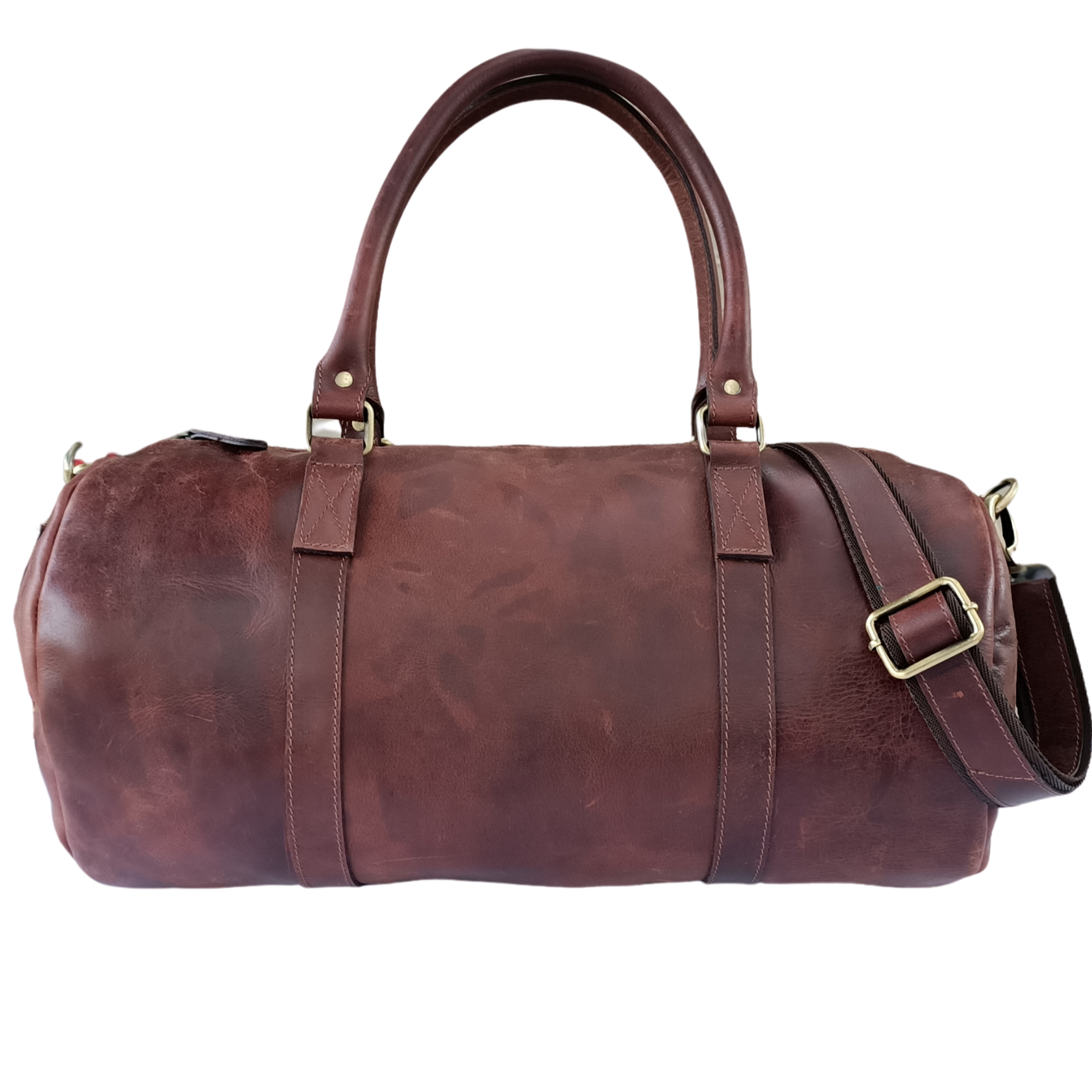Borsa da viaggio in pelle marrone scuro