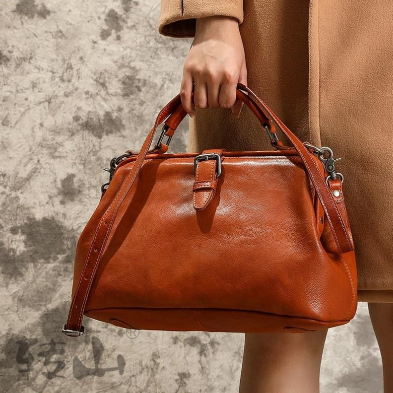Borsa a tracolla in vera pelle da donna