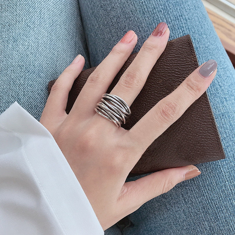 MARTA | Anello regolabile  con design a strati