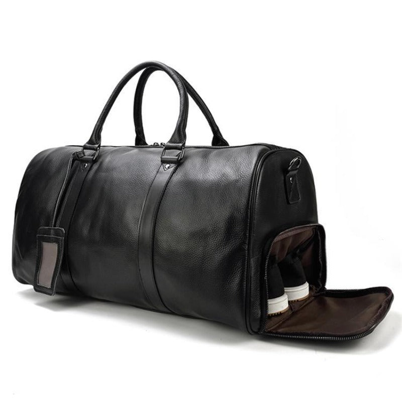 Borsa da viaggio in pelle autentica morbida e lussuosa