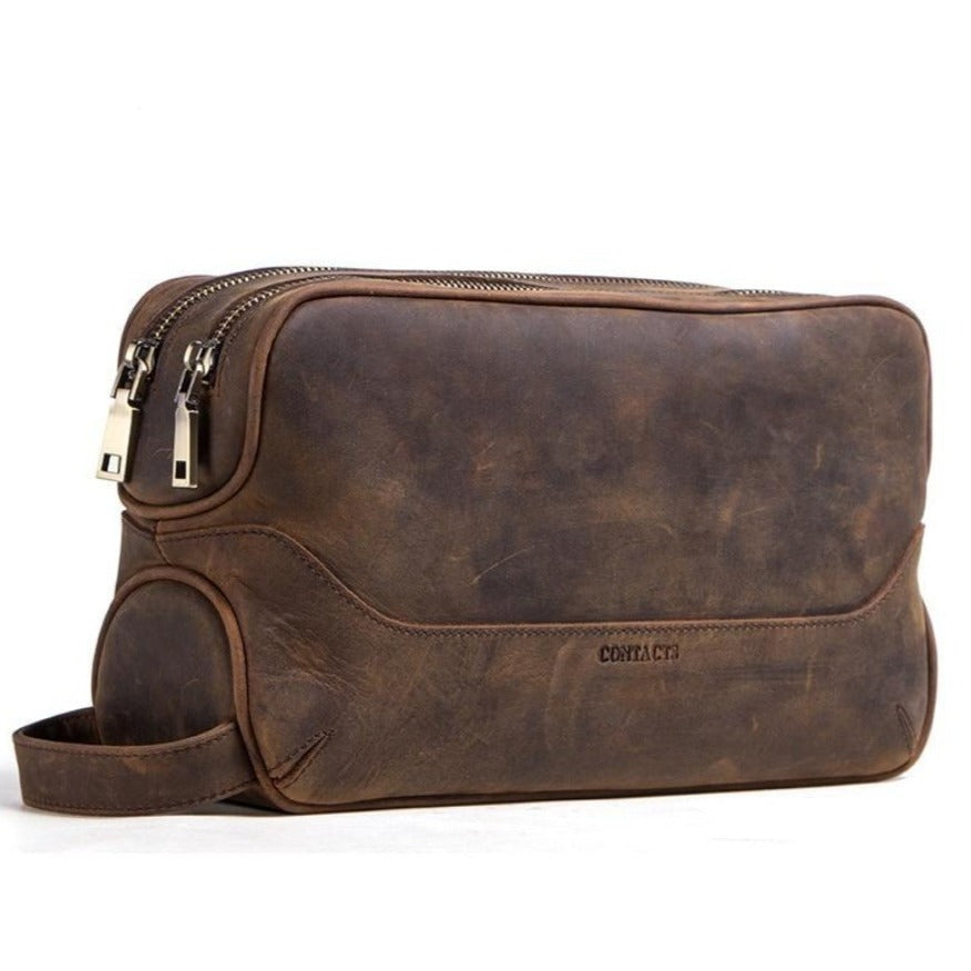 Beauty case in pelle Crazy Horse