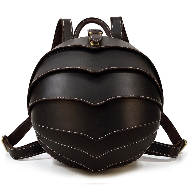 Zaino in pelle stile scarabeo da donna