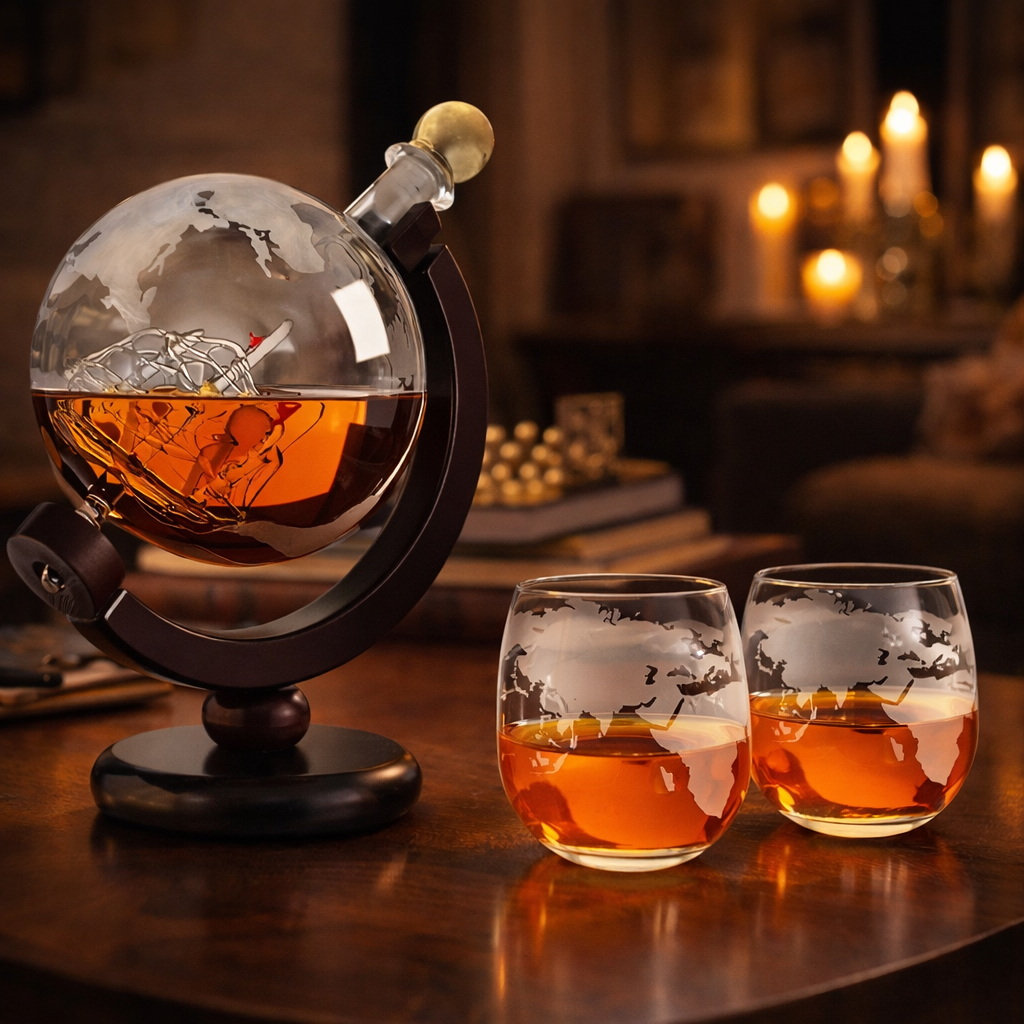 Bottiglia di Whisky - Edizione Mappa del Mondo