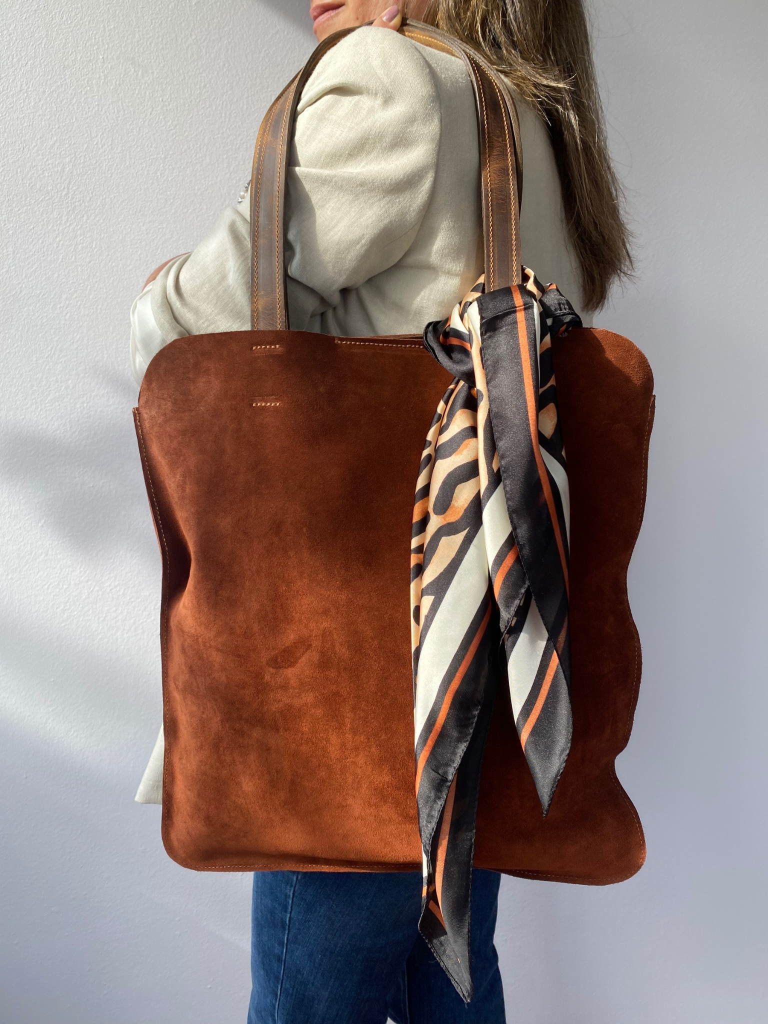 Borsa Shopper in Camoscio