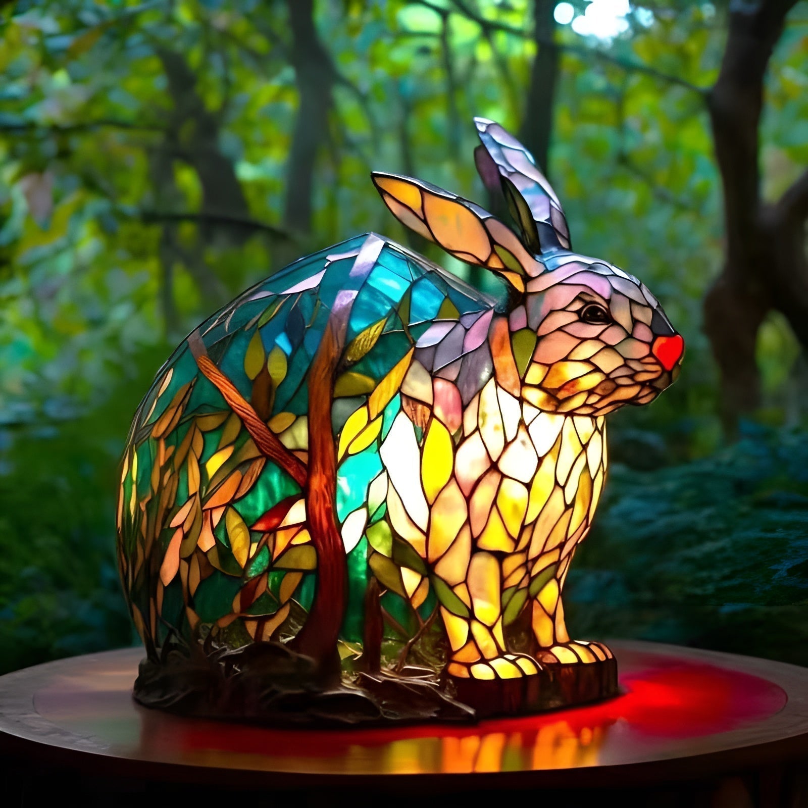 Lapinou | Lampada coniglio in vetro colorato Magisk