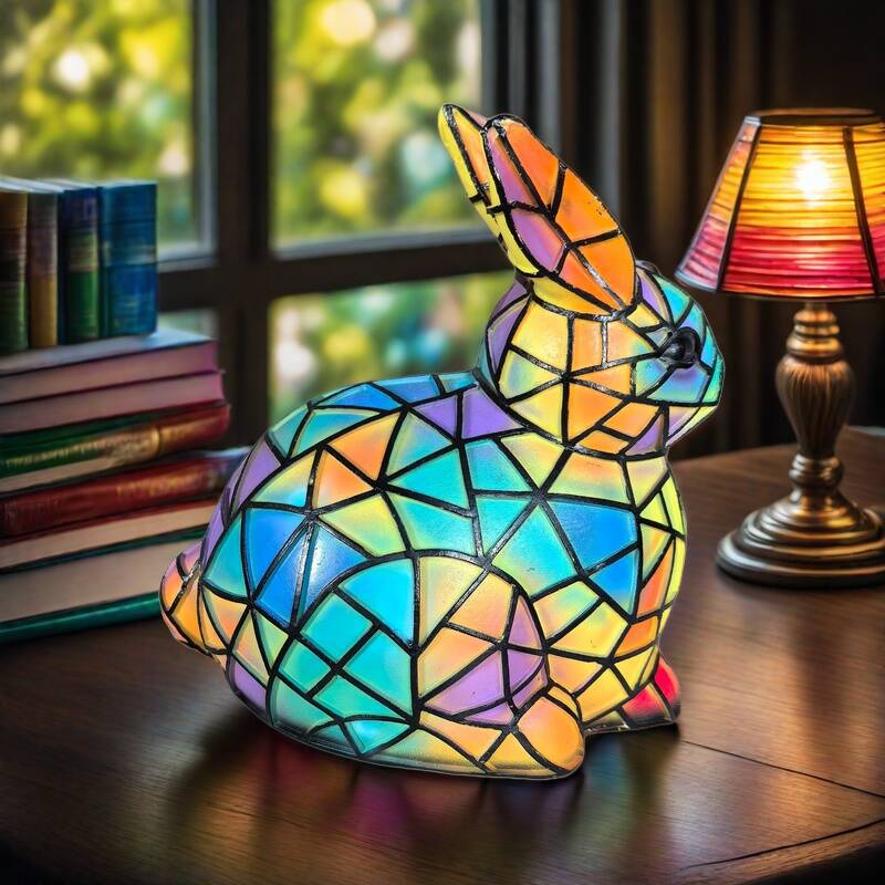 Clochette | Lampada coniglio in vetro colorato Magisk