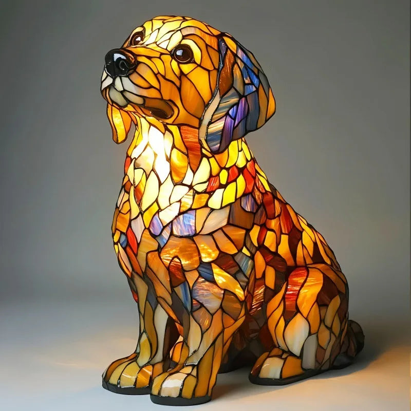 Statua di Golden Retriever Spirituale Luce