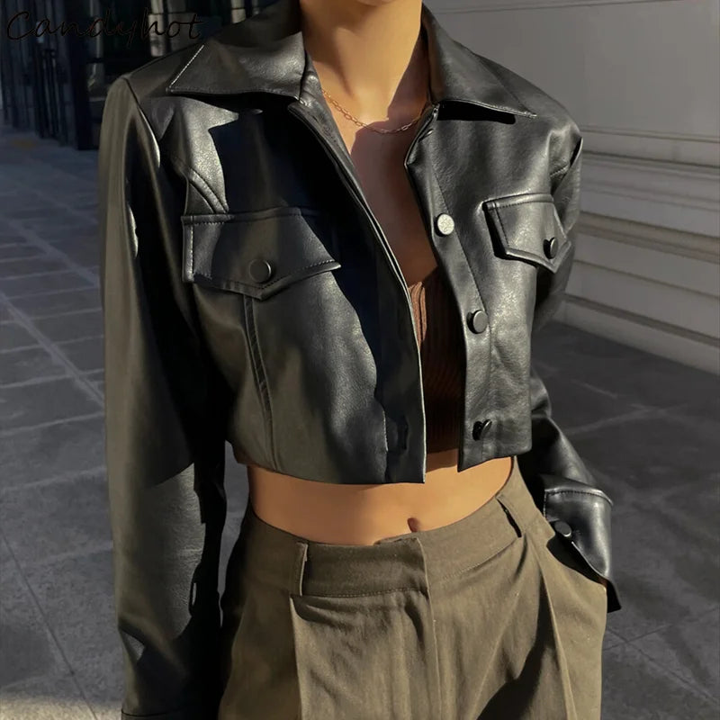 Elisa | Giacca in pelle sintetica elegante