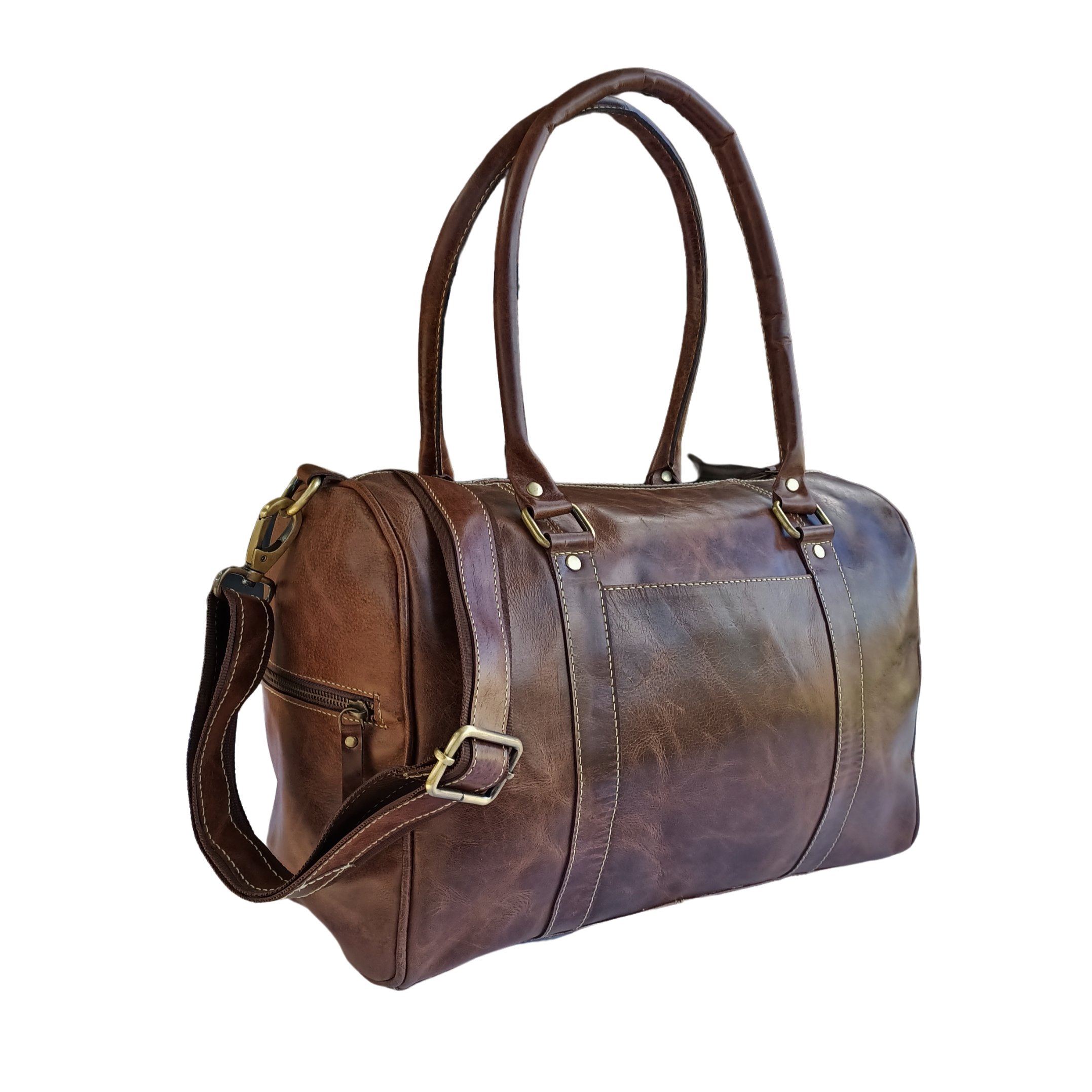 Borsa Mini Duffel in Pelle Crazy Horse