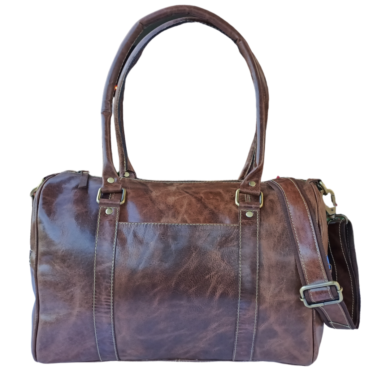Borsa Mini Duffel in Pelle Crazy Horse