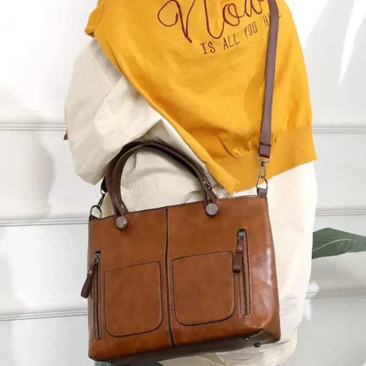 Borsa a tracolla in pelle vintage elegante