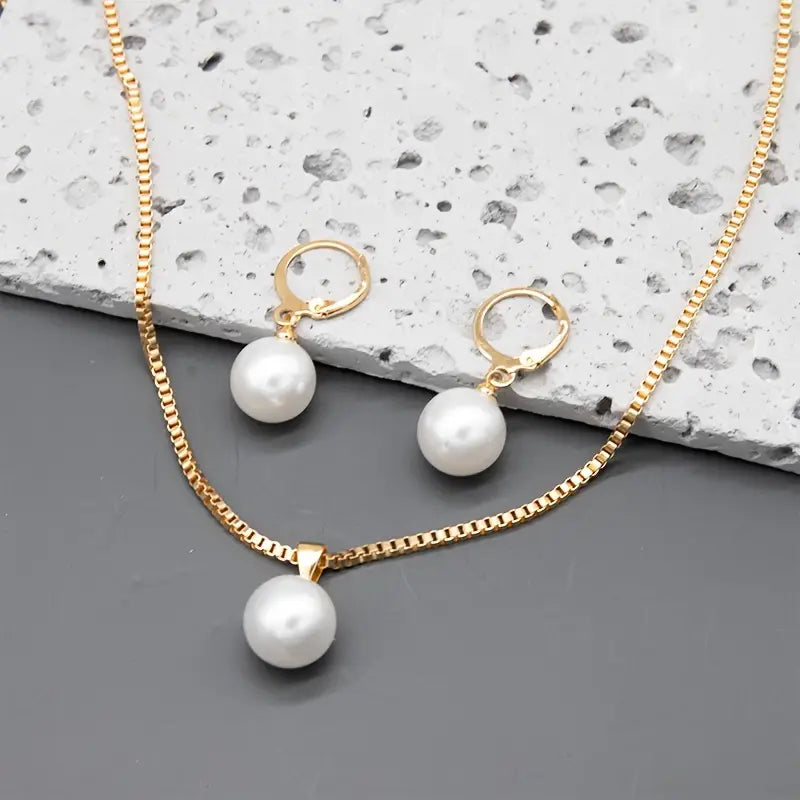 Set di gioielli Golden Grace Pearl