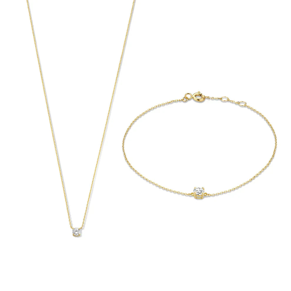 Gioiello con pietre di moissanite Cléa | Oro