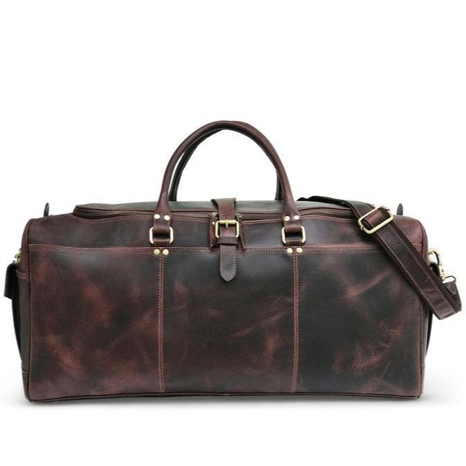 Borsa da weekend in pelle Hunter marrone scuro