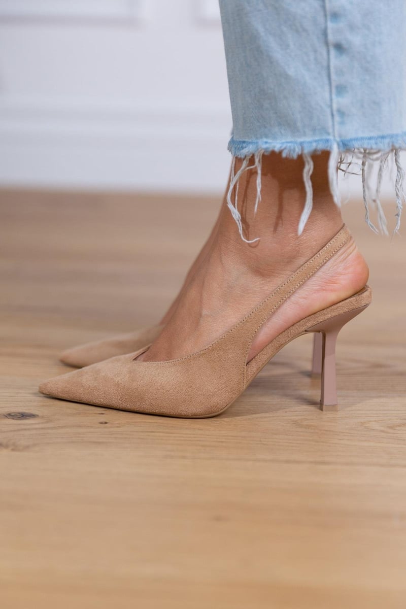 Marlena™ | Scarpe con tacco nude tipo slingback
